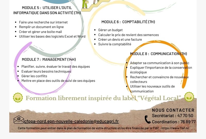 Chef collecteur des semences d'espèces végétales endémiques