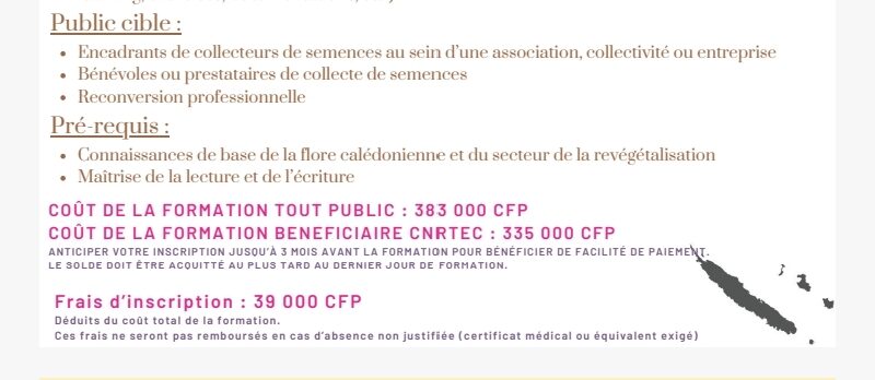 Chef collecteur des semences d'espèces végétales endémiques